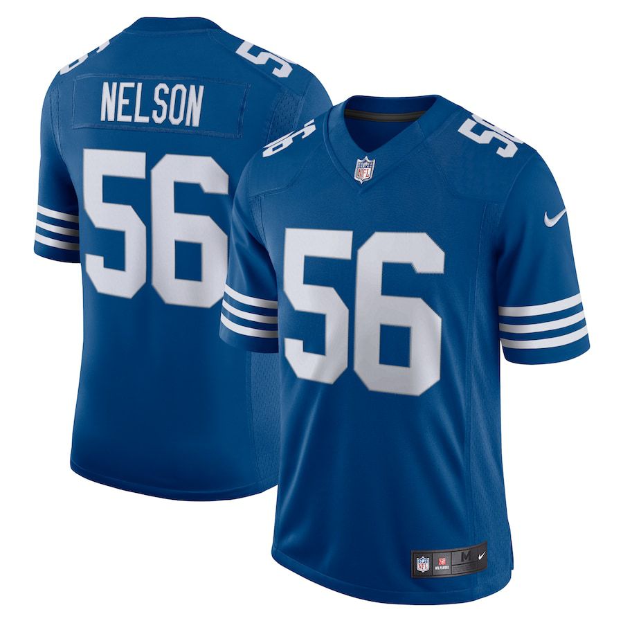Men Indianapolis Colts 56 Quenton Nelson Nike Royal Alternate Vapor Limited NFL Jersey